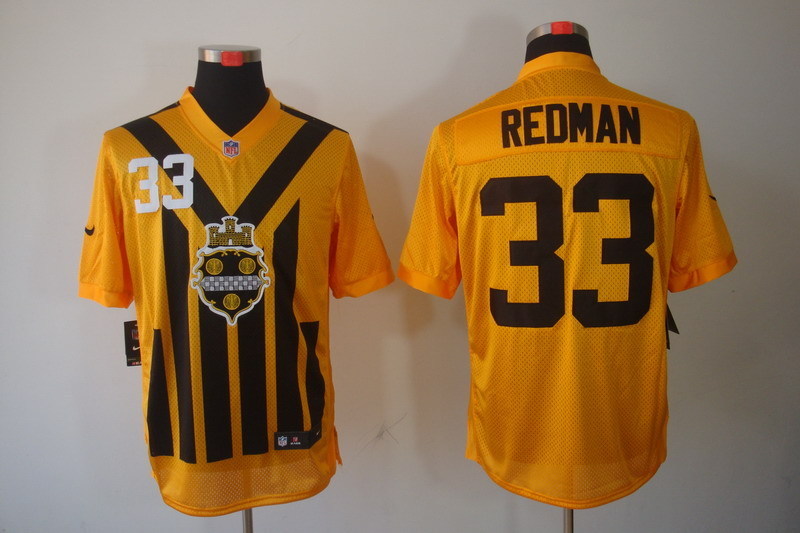 Men's Pittsburgh Steelers Isaac Redman #33 Gold Jersey